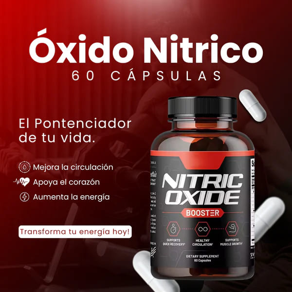 ÓXIDO NÍTRICO 60 CÁPSULAS – POTENCIA TU ENERGÍA 💥