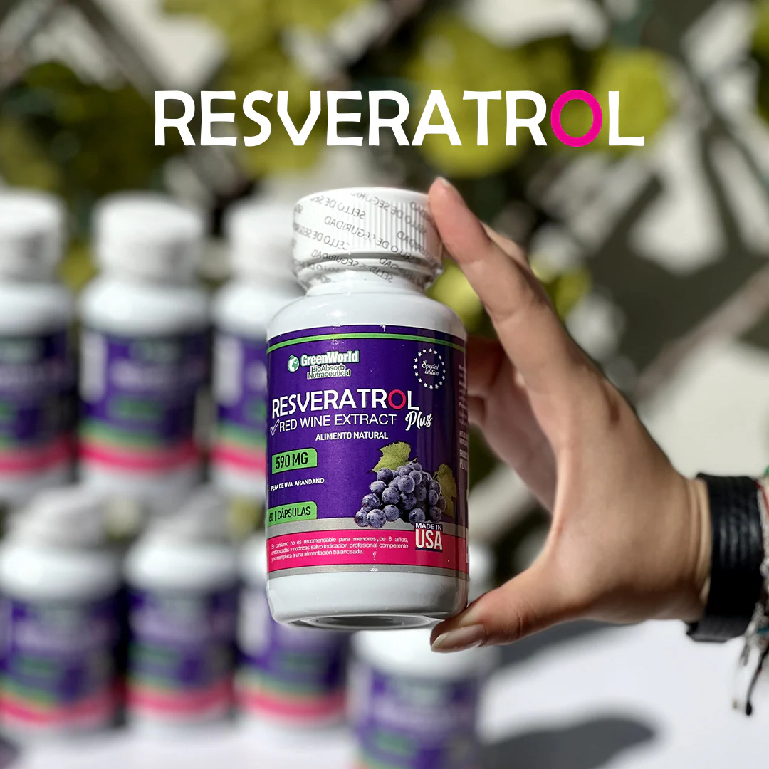 🍇Resveratrol Puro 1600mg 💜  Tu Aliado Natural para Lucir Joven y Saludable - x100 capsulas